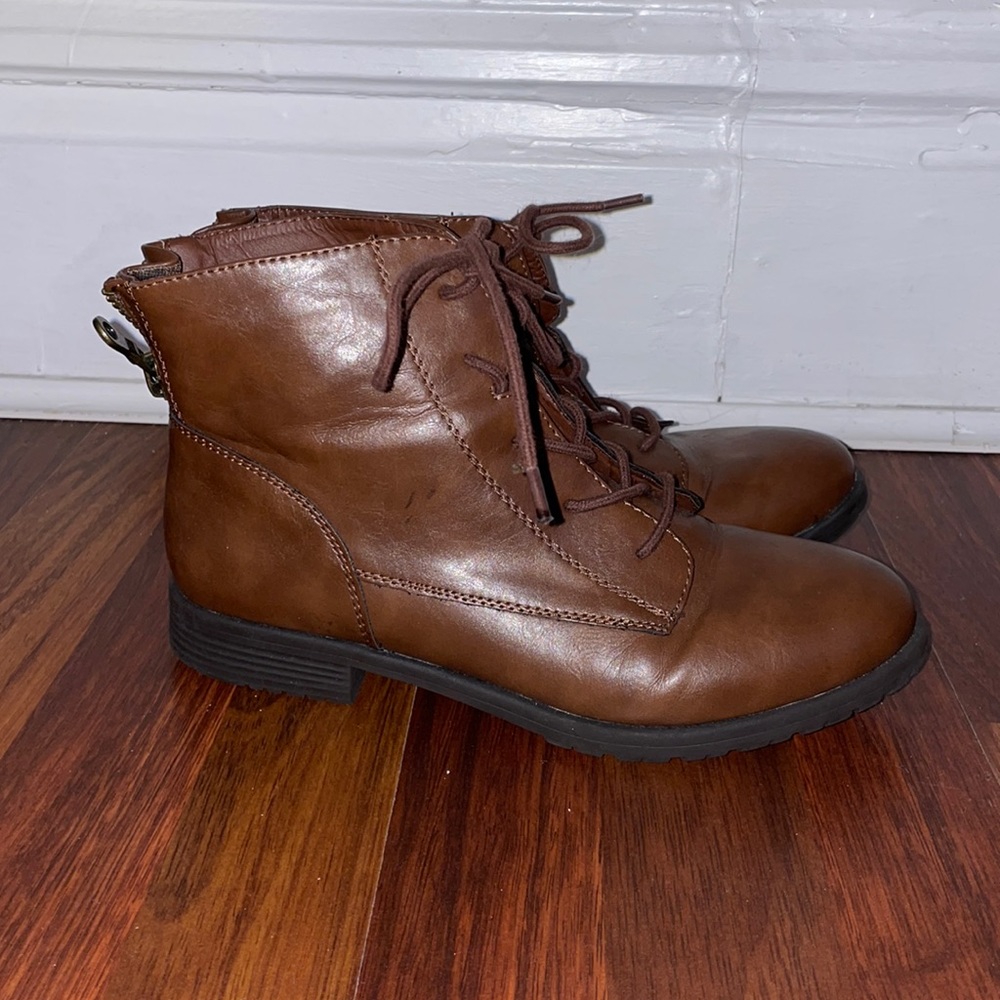 Style & Co. Brown Mid Ankle Boots